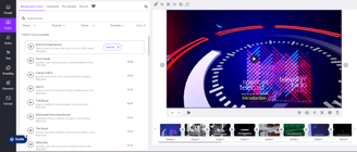 Enhance videos with images and short clips using the Visuals tab.
