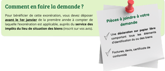 Comment faire une demande d'exonération de la taxe foncière sur les propriétés bâties TFPB