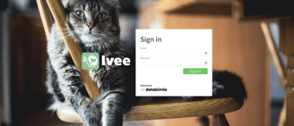 login page for a veterinarian platform