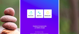 lifestyle app with nutrition, workout and meditation