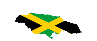 Jamaica Flag Map.