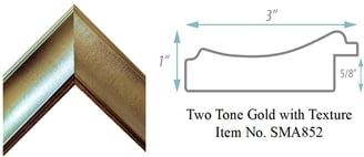 Two Tone Gold with Texture Picture Frame Item No. SMA852