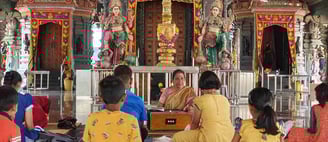 Thevaram class in a temple by Mataji Laxmi