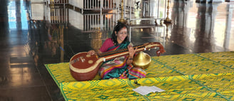 Mataji Laxmi veenai for thevaram in a hindu temple