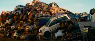 Cementerio coches DANA Valencia. Imagen documental 29/10