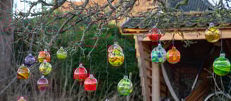 Glass balls on a tree