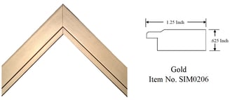 Gold Picture Frame Item No. SIM0206