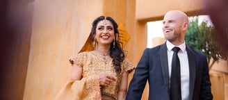 Top UAE wedding photographer captures romantic beach ceremony in Abu Dhabi.