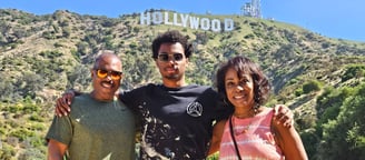 Hollywood Sign family Los Angeles Bus Tour