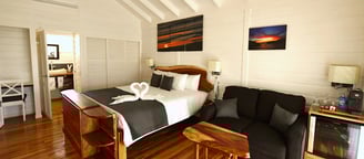 a bedroom with a couch and a couch