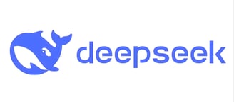 a deepeek logo with a whale and a whale