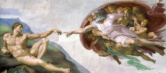 La création d'Adam, par Michel-Ange
