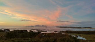 Muck, Eigg and Rum from Portuairk