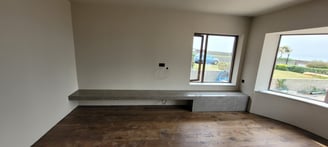 Polished concrete feature