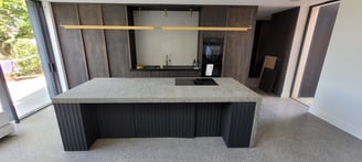 Polished concrete centre island