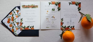 full wedding suite with envelope liner invitation card weekend timeline and gift bag card