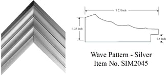 Wave Pattern - Silver Picture Frame Item No. SIM2045