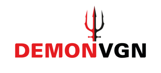 DEMONVGN Logo showcasing Values Gains and Nutrition in the gym