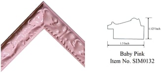 a picture of a baby pink picture frame Item No. SIM0132