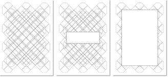 Trauerkartenserie mit Muster aus Diagonalen, helles Design
