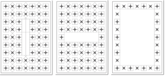 Trauerkarten-Serie mit schwarzem Kreuz-Ornament auf Weiß