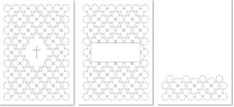 Trauerkarten-Serie mit Kreuzblumen in grafischem Muster