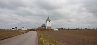 Old church view from the road