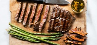 steak being prepared