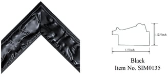 a picture of a black picture frame Item No. SIM0135