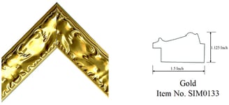a picture of a gold picture frame Item No. SIM0133