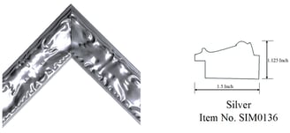 a picture of a silver picture frame Item No. SIM0136