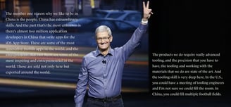 Tim Cook's Insights into manufacturing in China