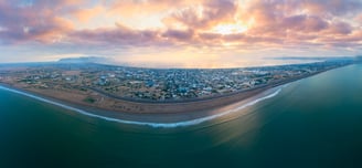 a view of a beach with a view of the ocean. arbab naimat kasi balochistan Gawadar