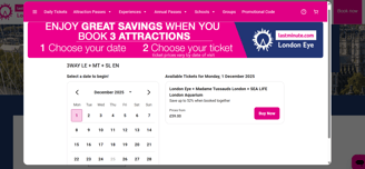London Eye + Madame Tussauds London + SEA LIFE London Aquarium tickets