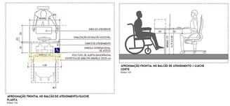 desenho tecnico balcão de atendimento