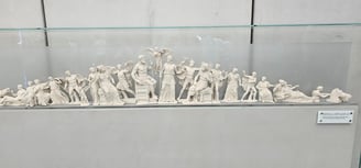 Parthenon East Pediment reconstruction in the museum in Athens