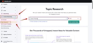 find unlimited content ideas with Semrush