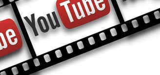 YouTube logo on a film strip