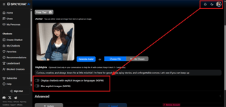 Display chatbots with images or languages (NSFW)