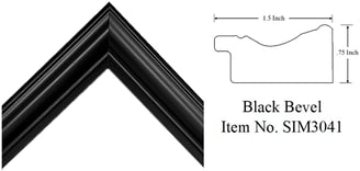 Black Bevel Picture Frame Item No. SIM3041