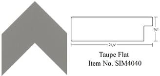 Taupe Flat Wooden Picture Frame  Item No. SIM4040
