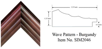 Wave Pattern - Burgundy Picture Frame Item No. SIM2046