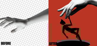 Creative Composition Before and After