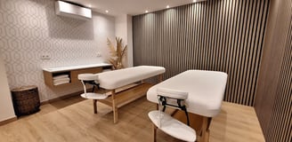 Dual massage room at Villa El Rincon, Marbella.