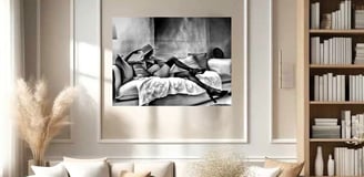 Exemple d'un tirage photo dans un salon