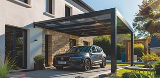  Carport en aluminium pour protéger la voiture des intempéries