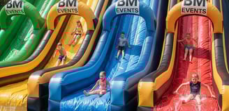 splash party, water slide, swimming pool slide