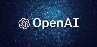 OpenAI logo with a brain map of the brain