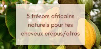 5 trésors naturels africains pour tes cheveux c crépus/afros