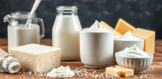 milk, butter, cream, cheese and yogurt